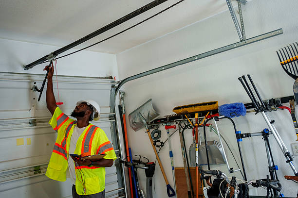 Professional Garage Door Roller Replacement technician working in Thorndale, TX